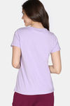 Zivame Knit Cotton Sleep Top - Lilac Breeze — thumbnail 4